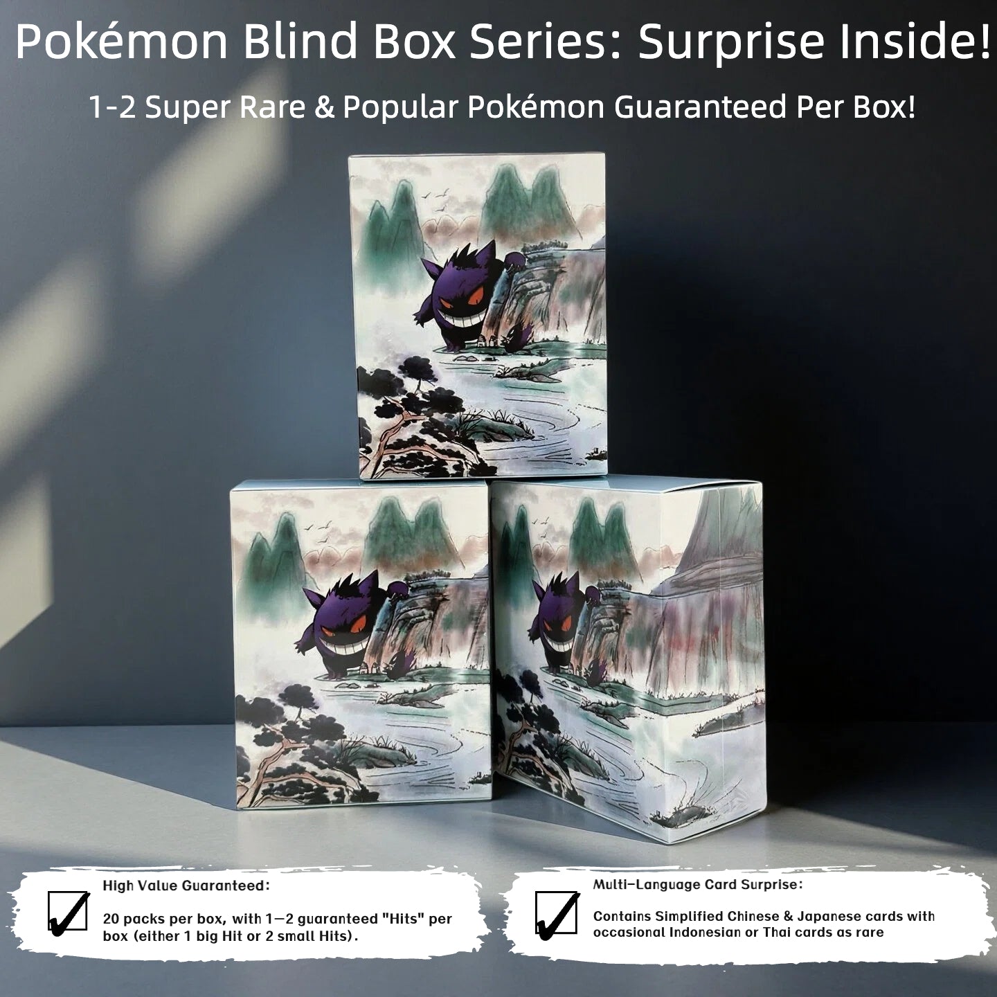 TCG Dreamer Series: Gengar Booster Box Mistery Packs (Base Set- Actual)(20 Cards)